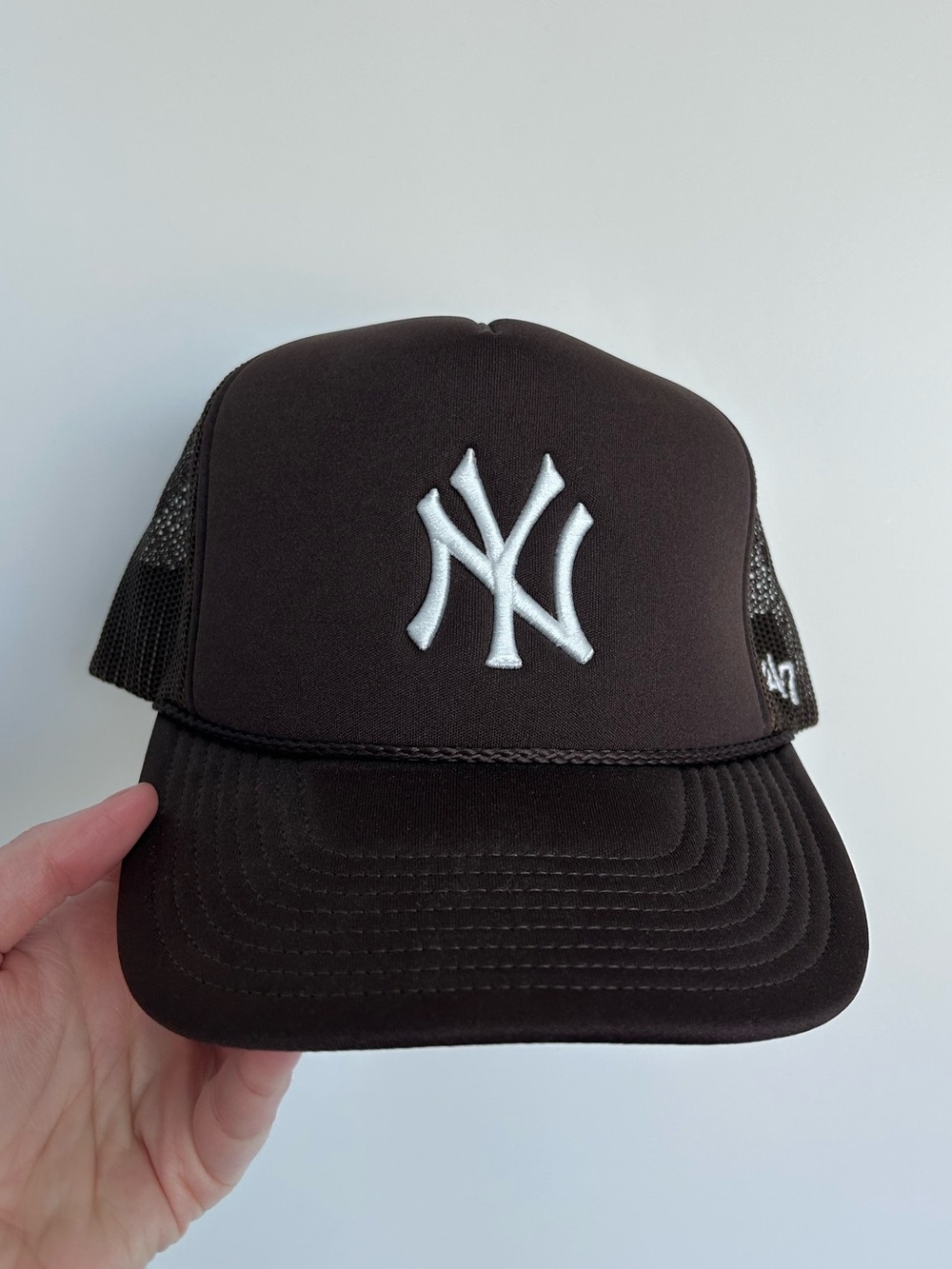 New York Yankees Brown Foam Trucker Hat